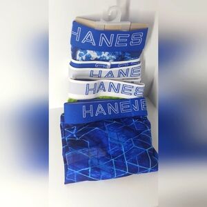 New 4 Pack Hanes Boys Boxer Briefs - Blue and Greens